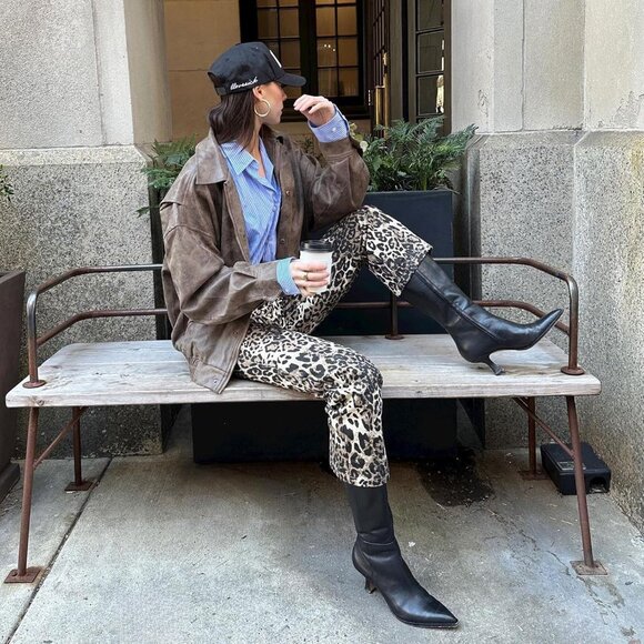 Women's Black Modatope Knee High Boots for Faux Leather Low Heel Pointed Toe - Picture 7 of 9